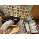 BOX OF MISCELLANEOUS GB AND WORLD PHILATELY INCLUDING FIRST DAY COVERS, BINDER,