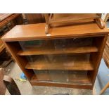 TEAK GLASS SLIDING DOOR BOOKCASE