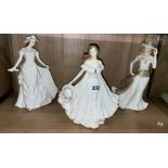 THREE ROYAL WORCESTER GOLDEN MOMENTS FIGURES