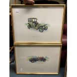 TWO CLASSIC CAR PRINTS