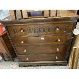 OLD CHARM OAK FOUR DRAWER CHEST