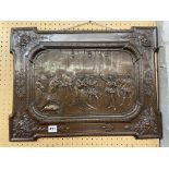 COPPER BAS RELIEF PLAQUE OF SHAKESPEARES "MUCH ADO ABOUT NOTHING" SIGNED BY ARTIST LEONARD MOREL