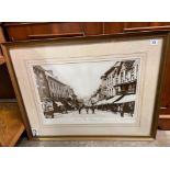 PHOTOGRAPHIC SEPIA PRINT OF COVENTRY CROSS CHEAPING CIRCA 1892