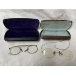 TWO PAIRS OF VINTAGE PINCE-NEZ