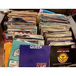 TWO BOXES OF VARIOUS 45 RPM SINGLE RECORDS,