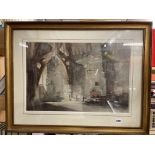 PRINT WILLIAM RUSSELL FLINT ENTITLED INTERIOR AT CHICHESTER