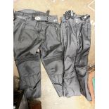 TWO PAIRS OF MOTORCYCLISTS TROUSERS