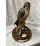 ROYAL DOULTON MATT PERIGRINE FALCON ON PLINTH LIMITED EDITION NUMBER 1589/2500 SIGNED BY SCULPTOR