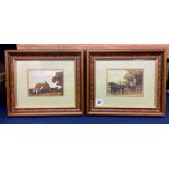 PAIR OF VICTORIAN GENRE SCENES IN ORNATE FRAMES