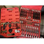 TWO CASED SEALEY TWO INCH SQUARE DRIVE SOCKET SET