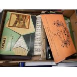 BOX OF VINTAGE STATIONERY ITEMS AND TEACHING AIDS - THE GUNPOWDER PLOT AND THE MAGNA CARTA