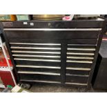 BRITOOL MOBILE PROFESSIONAL MECHANICS TOOL CHEST CONTAINING SOCKETS, WRENCHES, SPANNERS, ALLEN KEYS,