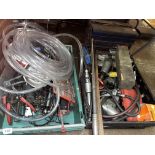 TWO TRAYS - INSPECTION LAMP, TORQUE WRENCH,