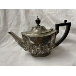 LONDON SILVER BACHELOR TEAPOT WITH ANGULAR HANDLE 17.