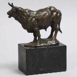 Canadian Animalier School Model of a Bull, mid-late 20th century, 8.5 x 7.25 in — 21.6 x 18.4 cm