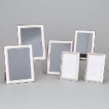 Six Italian Silver Photo Frames, Giancarlo Livi, Sesto Fiorentino, 1960s, largest overall size 8.5 x