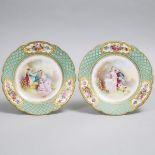 Pair of 'Sèvres' Plates, late 19th century, diameter 9.6 in — 24.3 cm (2 Pieces)