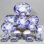 Royal Crown Derby 'Mikado' Pattern Service, 20th century, largest platter length 15.4 in — 39.2 cm (