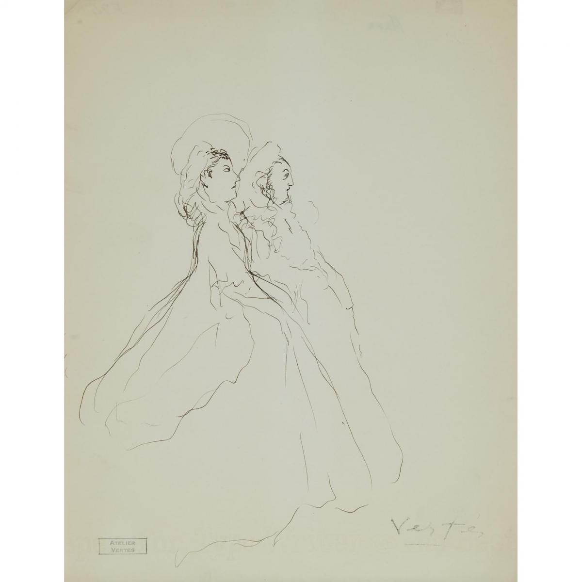Various Artists, COLLECTION OF DRAWINGS, SOME 1956, Auguste François (Marie) Gorguet (1862-1927), Fr - Image 5 of 17