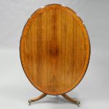 Regency Crossbanded and Inlaid Tilt Top Breakfast Table, early 19th century, 28 x 55 x 42 in — 71.1