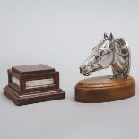 American Silver Horse's Head, probably of Triple Crown Winner "Sir Barton", Tiffany & Co., New York,