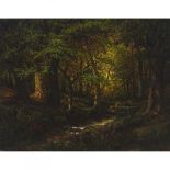 Hans Hartmann (1845-1898), WOODED LANDSCAPE, 1887, Oil on canvas; signed "H. Hartmann" and dated '87