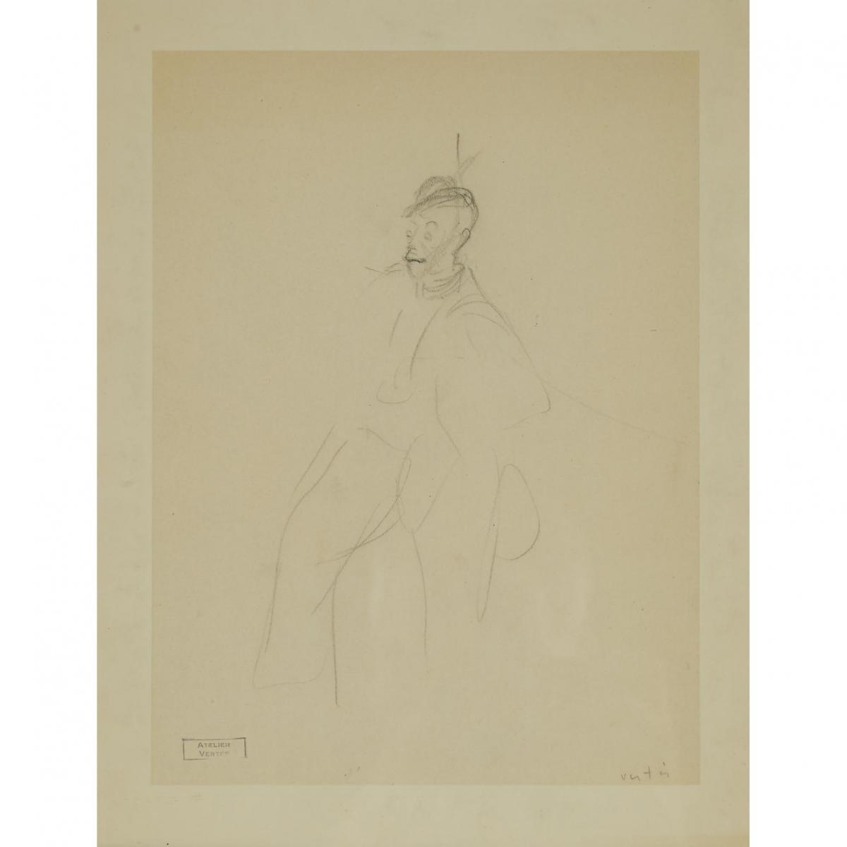 Various Artists, COLLECTION OF DRAWINGS, SOME 1956, Auguste François (Marie) Gorguet (1862-1927), Fr - Image 13 of 17