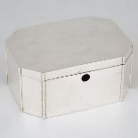 Romanian Silver Octagonal Sugar Box, early 20th century, 2 x 4.6 x 3.4 in — 5.1 x 11.8 x 8.7 cm