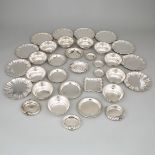 Group of Egyptian Silver, Alexandria or Cairo, 20th century, plates diameter 6.1 in — 15.5 cm (34 Pi