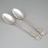 Two William IV Silver Kings Pattern Serving Spoons, William Eaton, London, 1830/34, length 11.8 in —