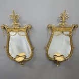 Pair of Empire Style Giltwood Mirror Sconces, 19th century, 37 x 18 in — 94 x 45.7 cm