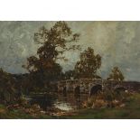 José Weiss (1859–1919), SPRING IN ESSEX, ENGLAND, Oil on masonite board; signed lower left, inscribe