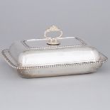 George III Silver Rectangular Entrée Dish and Cover, William Bennett, London, 1818, length 11.8 in —