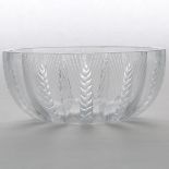 'Ceres', Lalique Moulded and Partly Frosted Glass Bowl, post-1945, height 3.5 in — 9 cm, diameter 8.