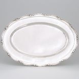 Egyptian Silver Oval Platter, Alexandria, 20th century, length 16.9 in — 43 cm