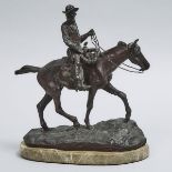After Charles Marion Russell (American, 1864-1926), WILL ROGERS, 11.5 x 10.5 in — 29.2 x 26.7 cm