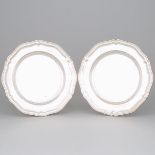 Pair of German Silver Plates, Gebrüder Köberlin, Döbeln, early 20th century, diameter 11 in — 28 cm