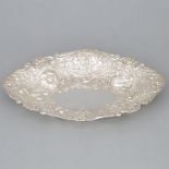 Victorian Silver Lozenge Shaped Dish, Charles Stuart Harris, London, 1891, length 10.6 in — 27 cm