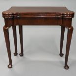 Georgian Mahogany Triple Top Games and Tea Table, late 18th/early 19th century