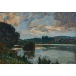 Otto Antoine (1865-1951), LAKE OF CONSTANCE, Oil on canvasboard; signed lower right, titled in pen a