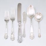 American Silver 'Georgian' Pattern Flatware Service, Towle Silversmiths Newburyport, Mass., 20th cen