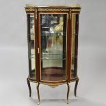 French Ormolu Mounted Mahogany Vitrine on Stand, mid-late 20th century, 59 x 33 x 15 in — 149.9 x 83