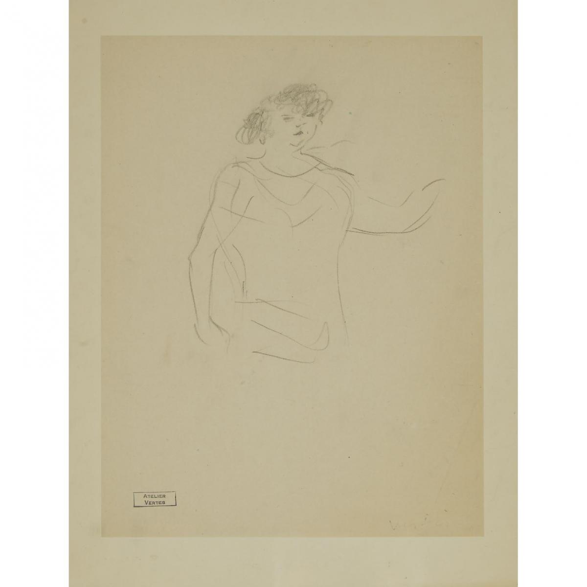Various Artists, COLLECTION OF DRAWINGS, SOME 1956, Auguste François (Marie) Gorguet (1862-1927), Fr - Image 15 of 17