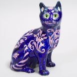 Mosanic Pottery Model of a Cat, early 20th century, height 8.3 in — 21 cm