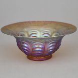 American Iridescent Glass Bowl, early 20th century, height 3.3 in — 8.5 cm, diameter 8.1 in — 20.5 c