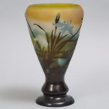 Gallé Cameo Glass Lily Pond Vase, c.1904-06, height 12 in — 30.5 cm