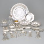 Group of Mainly American Silver, 20th century, circular dish diameter 11 in — 28 cm (55 Pieces)