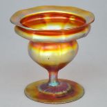 Tiffany 'Favrile' Small Iridescent Pedestal-Footed Glass Vase, early 20th century, height 3.7 in — 9