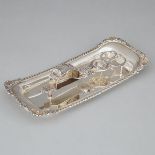 George III/IV Silver Snuffers and Tray, Rebecca Emes & Edward Barnard, London, 1813/26, tray length