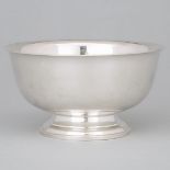 American Silver 'Newport' Footed Bowl, Gorham Mfg. Co., Providence, R.I., 20th century, height 2.7 i